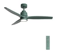 CREATE WINDSTYLANCE M/Ventilateur de plafond ABS avec lumière verte sage avec télécommande/40 W, silencieux, Ø132 cm, 6 vitesses, minuteur, été-hiver, double hauteur, moteur DC
