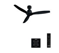 CREATE / WINDSTYLANCE NATURAL WOOD/Ventilateur de plafond avec contrôleur murale et télécommand, noir / 40W, silencieux, Ø132 cm, 6 vitesses, programmable, fonction été-hiver