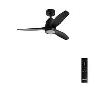 CREATE WINDSTYLANCE S/Ventilateur de plafond ABS avec lumière noire avec télécommande, 40 W, silencieux, Ø112 cm, 6 vitesses, minuteur, 3 températures de lumière, été-hiver, double hauteur, moteur DC