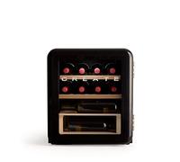 CREATE/WINECOOLER RETRO M/Cave à vin électrique 12 bouteilles, Noir/Design rétro, 48L, bouteilles 75cl, matériaux robustes