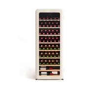 CREATE/WINECOOLER RETRO XXL/Cave à vin électrique 76 bouteilles, blanc cassé/Design rétro, 208L, bouteilles 75cl, matériaux robustes