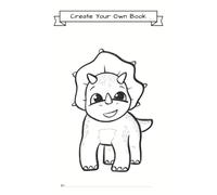 Create Your Own Book: Triceratops Cover | Blank Book for Kids to Write and Draw a Story with Guided Planning Pages