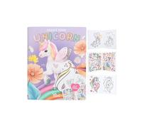 Depesche 13394 Ylvi Create Your Unicorn - Livre de coloriage avec 13 Pages pour créer des Motifs de Licorne, y Compris 1 Double Page d'autocollants