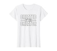 Created by The Creator T-Shirt Graphique avec Valeur, Femme, Blanc, M