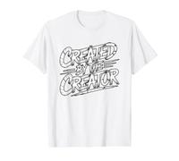 Created by The Creator T-Shirt Graphique avec Valeur, Homme, Blanc, L