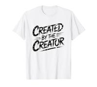 Created by The Creator T-Shirt Graphique avec Valeur, Homme, Blanc, XL