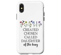 Created Chosen Called Daughter of King Bible Verse Christian Coque pour iPhone X/XS