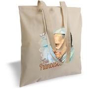 Createe Sac à provisions en coton avec poignées et impression dédiée au Pape François - Apportez avec vous un souvenir du Saint-Père, Blanc