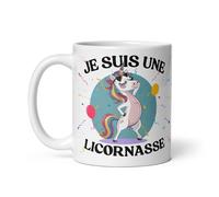 Creatello Tasse Je Suis Une Licornasse - Mug Humoristique Licornes Humour Décalé
