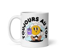Creatello Tasse Toujours au Top - Mug Motivante Fun Fleur café bonne humeur