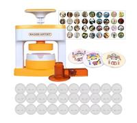 Créateur de badge | Kit d'artisanat avec 48 | Dessins pour créer des épingles pour et un cutter rond, pour adolescents, filles, garçons, maison, voyage, salle de ole, salle de