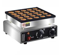 Créateur de crêpes de 25 Holes, 850W Mini Mine de Gaufre antiadhésive électrique avec 50-300 ℃ Température réglable et minuterie de 5 Minutes pour Les crêpes, Les œufs et Plus Encore