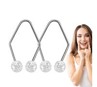 Créateur De Fossettes - Appareil Naturel Pour Joues, Lot De 2 | Formeur De Joues En Acier Inoxydable | Entraîneur De Sourire & Accessoire Beauté Pour Femmes & Filles