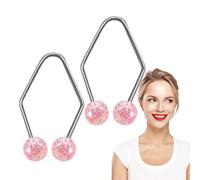 Créateur De Fossettes - Appareil Naturel Pour Joues, Lot De 2 | Formeur De Joues En Acier Inoxydable | Entraîneur De Sourire & Accessoire Beauté Pour Femmes & Filles