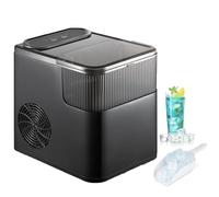 Créateur de glace portatif, production quotidienne de 12 kg, 9 cubes en 6 min, char de 1,4 L, autonettoyage, comprenant des raquettes et des paniers, un appareil de comptoir compact pour l'utilisation