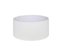 Atmosphera – Abat-jour Beline – Tissu bouclette – Ø 50 cm – Blanc