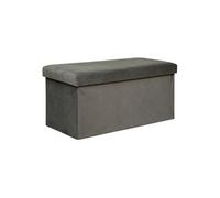 Créateur d'intérieur - Banquette Coffre Pliable en Velours "Lilou" 76cm Gris