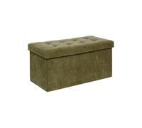 Atmosphera - Pouf Pliant Double lysandre 76x38cm Vert cedre