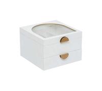 Boîte à bijou ""Wild"" bois blanc 20x20cm - Atmosphera createur d'interieur