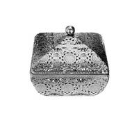 Boite de rangement Atmosphera Créateur d'intérieur - Boîte Métal Déco Ajourée 12cm Argent