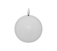 Bougie boule à led ""Molia"" D12cm blanc - Atmosphera createur d'interieur