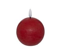 Créateur d'intérieur - Bougie Boule à LED "Molia" 12cm Rouge