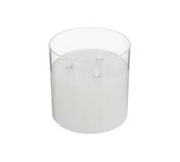 Bougie LED Sena en verre D15cm Blanc