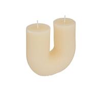 Atmosphera Bougie design "Demi" 400 g coton H12 cm ivoire