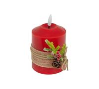 Atmosphera - Bougie led déco branche h.10cm rouge