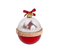 Créateur d'intérieur - Bougie Parfumée de Noël "Boule à Neige" 130g Rouge