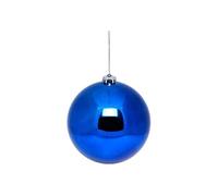 Atmosphera Créateur d'intérieur - Boule de Noël Brillante "Maxi" 15cm Bleu Nuit Bleu