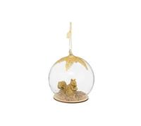 Créateur d'intérieur - Boule de Noël en Verre Ecureuil 8cm Or