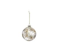 Créateur d'intérieur - Boule de Noël Fleurs Manoir d'Hiver 9cm Or