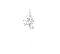 Créateur d'intérieur - Branche Déco de Noël Feuilles & Boules 75cm Argent