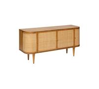 Atmosphera - Buffet Kisco 4 portes 150 cm bois et cannage rotin Naturel