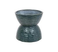 Créateur d'intérieur - Cache-Pot Sablier "Be Vintage" 19cm Bleu Canard