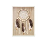 Atmosphera Créateur d'intérieur - Cadre Déco "Attrape-Rêve" 30x40cm Naturel Naturel G