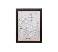 Atmosphera - Affiche encadrée Paris 18x24cm pêche