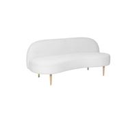Atmosphera - Canapé 2 places Insi - Tissu bouclette 172 cm - Blanc