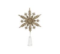 Créateur d'intérieur - Cimier de Sapin Pailleté "Flocon" 23cm Or