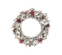 Atmosphera Créateur d'intérieur - Couronne de Noël "Première Étoile" 32cm Gris Gris G