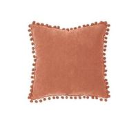 Créateur d'intérieur - Coussin à Pompons "Jao" 40x40cm Terracotta