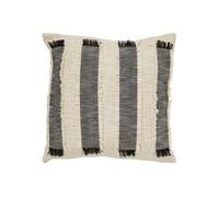 Atmosphera - Coussin à Franges malakite Noir et Blanc 50x50cm