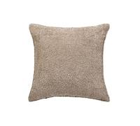 Atmosphera Coussin déco bouclette Soana lin 45 x 45 cm Beige