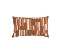 Créateur d'intérieur - Coussin Déco en Jacquard Chenillé "Calix" 30x50cm Ambre