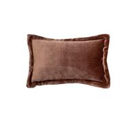 Atmosphera – Coussin en flanelle Cuddly – 38 x 58 cm – Marron