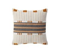 Créateur d'intérieur - Coussin Déco Jacquard "Disso" 40x40cm Beige Lin