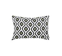 Atmosphera – Coussin déco Twisted Lime Jacquard Noir et Blanc 58x38 cm
