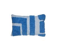 Créateur d'intérieur - Coussin Déco Tufté "Poppy" 38x58cm Bleu