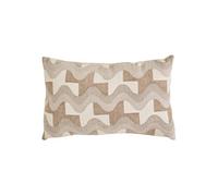Créateur d'intérieur - Coussin en Jacquard Chenillé "Floe" 38x58cm Beige